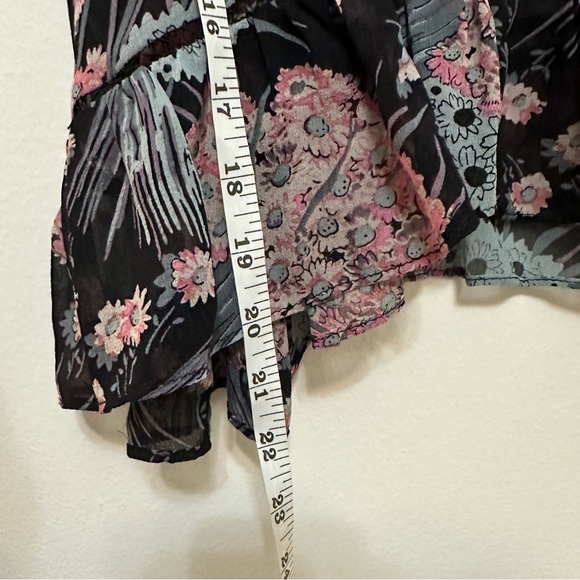 LoveShackFancy Silk Floral Spaghetti Strap Y2K Babydoll Top Size Small - Picture 5 of 10